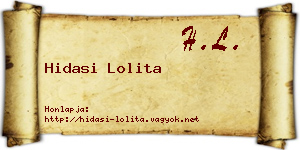 Hidasi Lolita névjegykártya